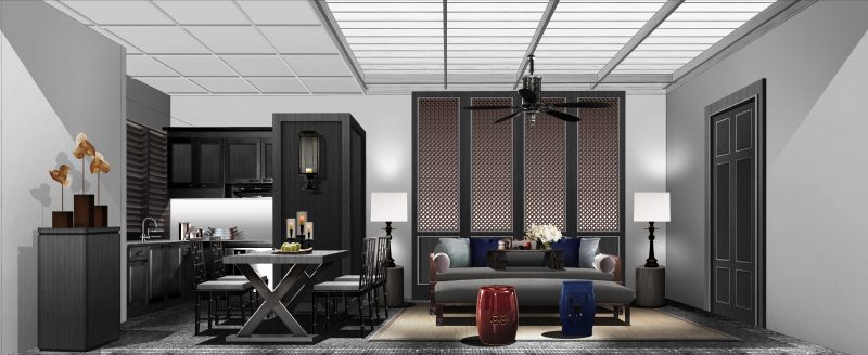 living and dining
